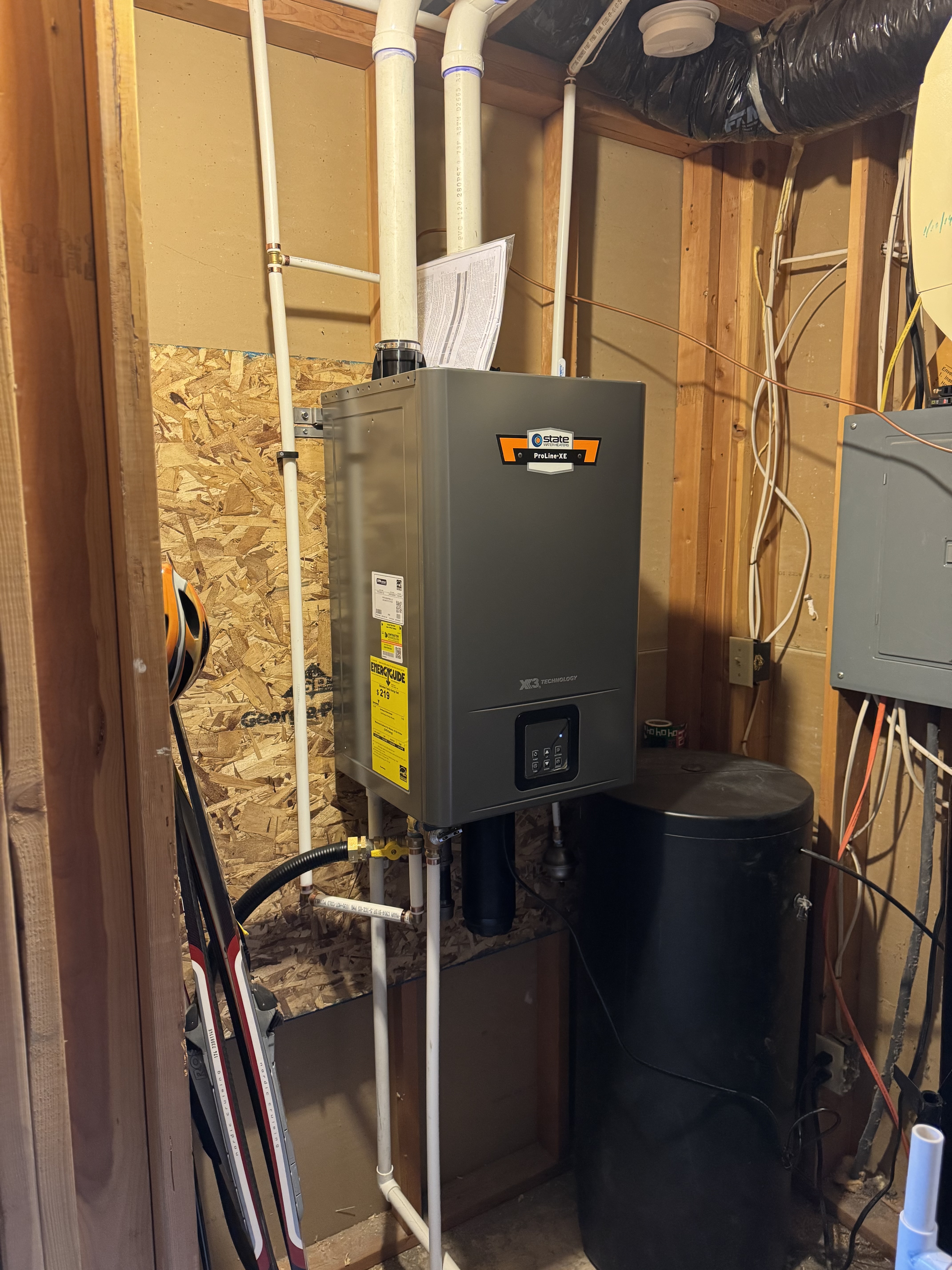 Tankless water heater installation